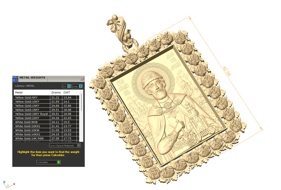 RELIGION ICON Holy Prince Dmitry Donskoy pandant 3D print model 3D print model_9