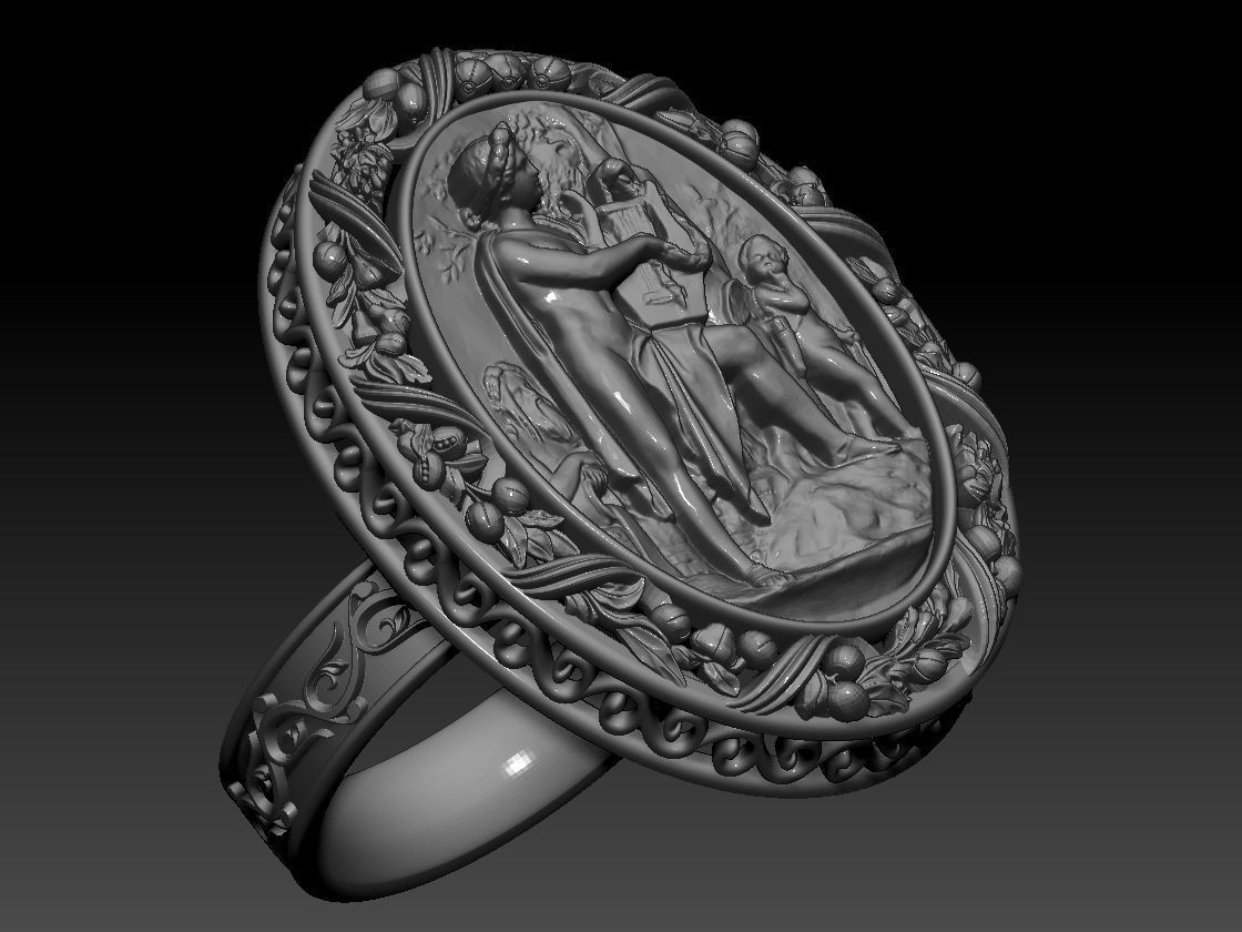 italian statue Panno Raznoe Ring 3D Print Model 3D print model_3
