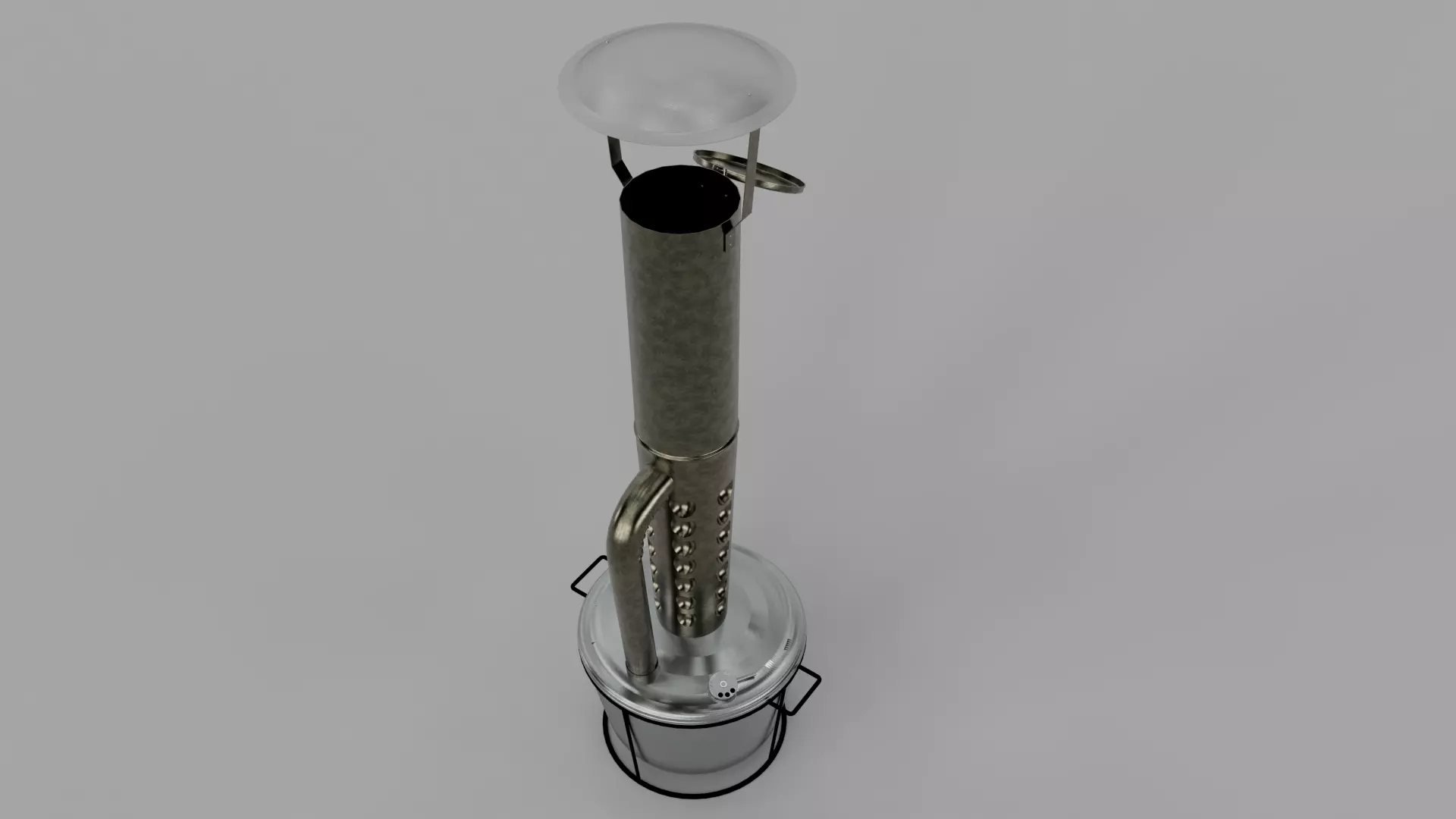 Smudge Pot Orchard Heater Low-poly 3D model_0