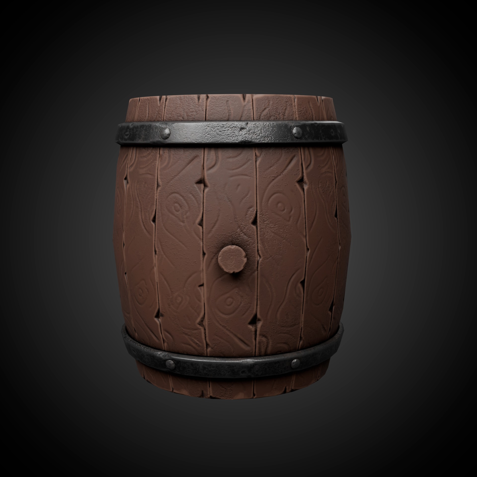 Barrel - Game Ready - Low Poly Low-poly 3D model_3