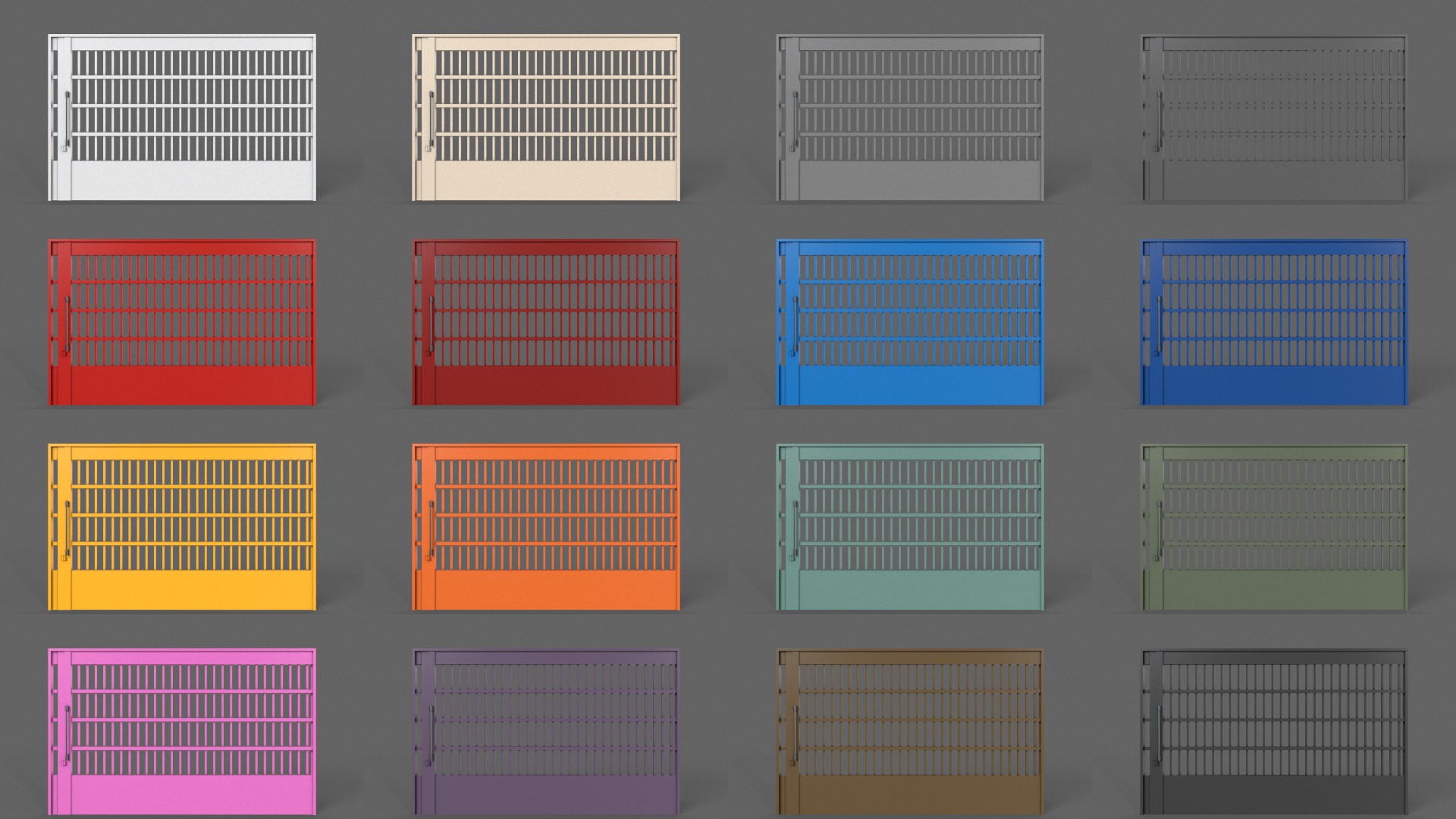 PBR Industrial Gates 3D Model Collection_12