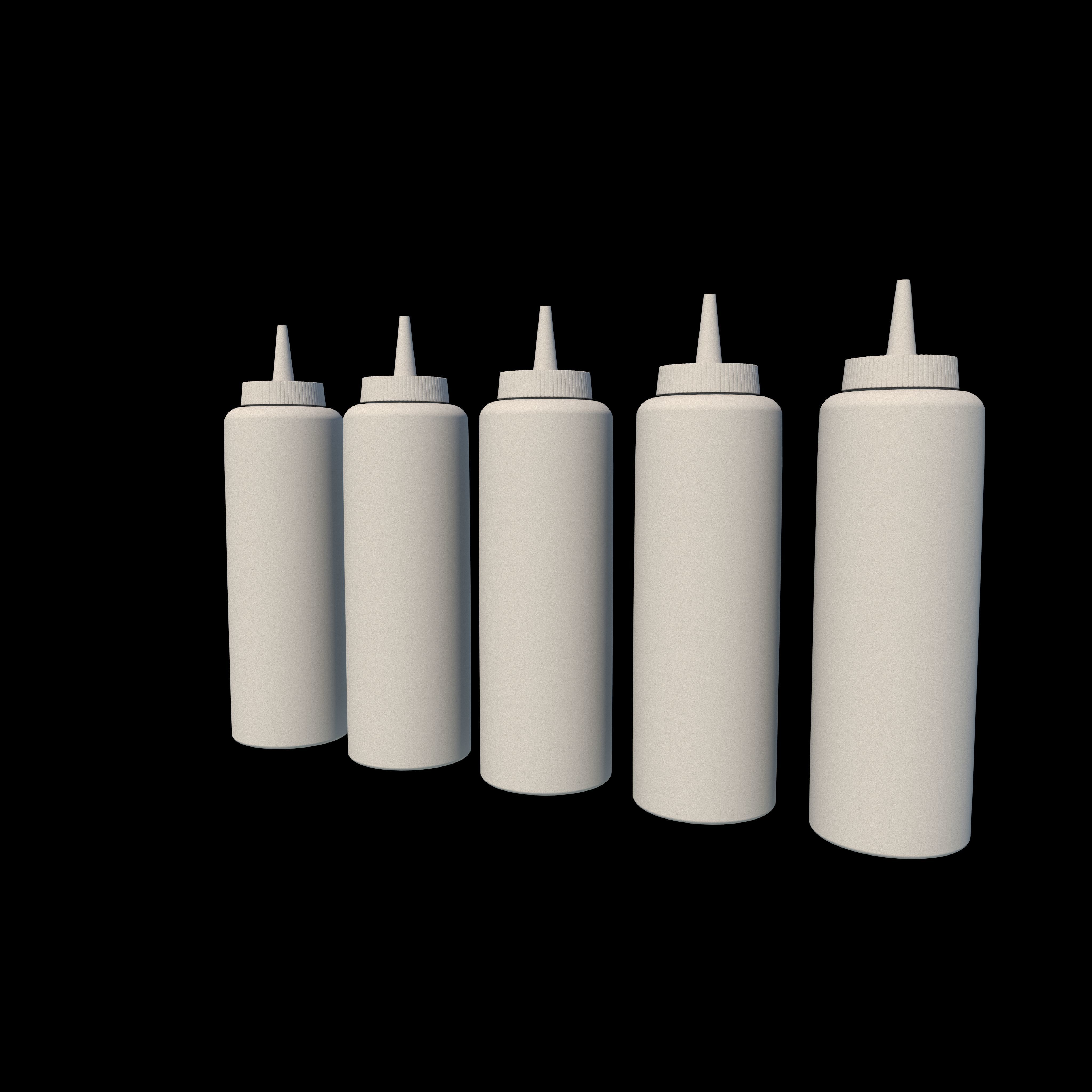 Ketchup and Mustard Bottles  3D model_11