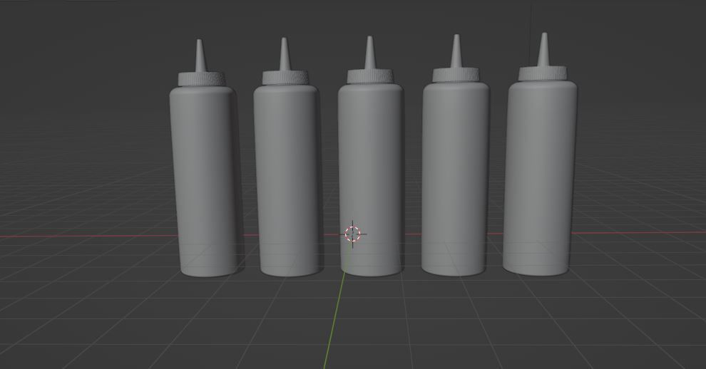 Ketchup and Mustard Bottles  3D model_8