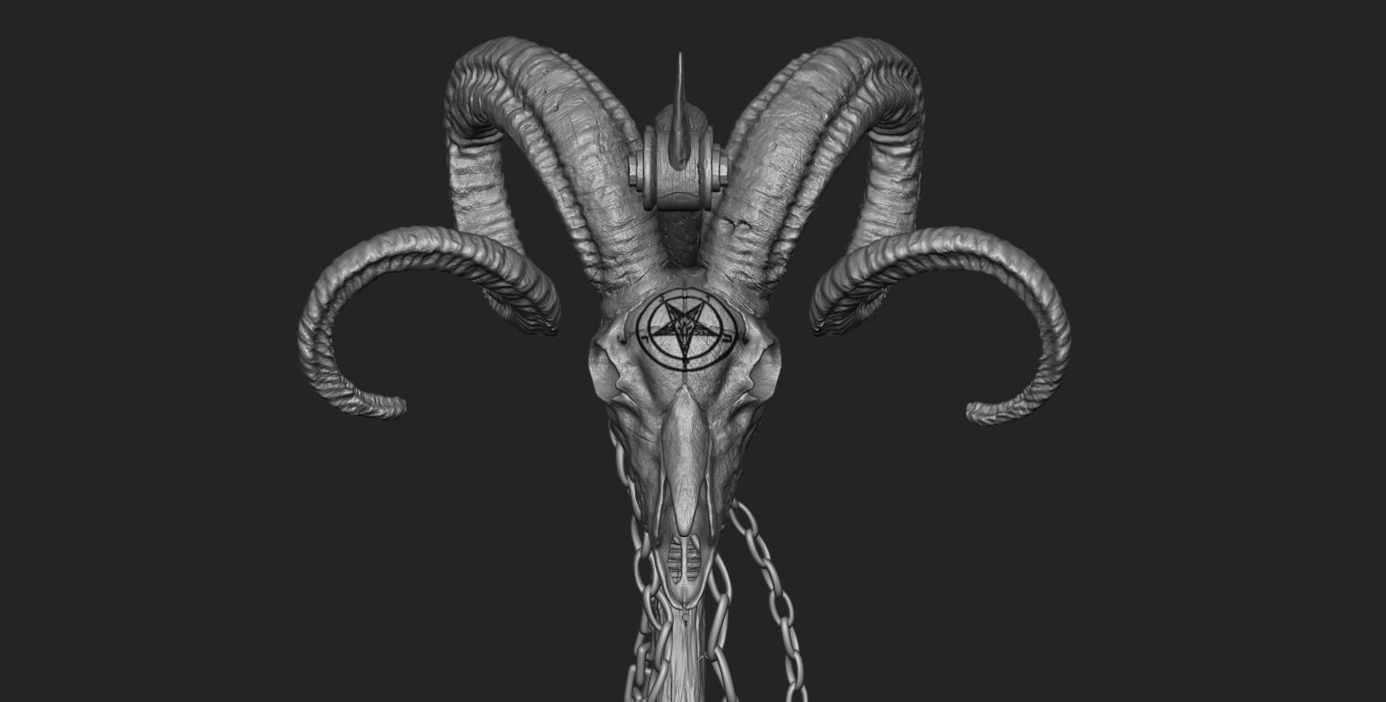 CRANEO CARNERO IMPRESION 3D - RAM SKULL 3D PRINTING 3D print model_7