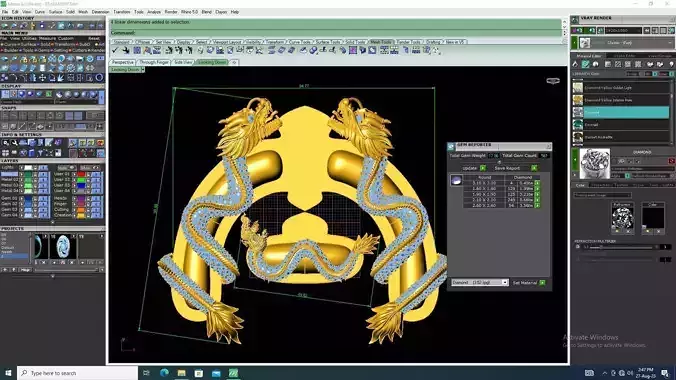 Three Dragon Pendant