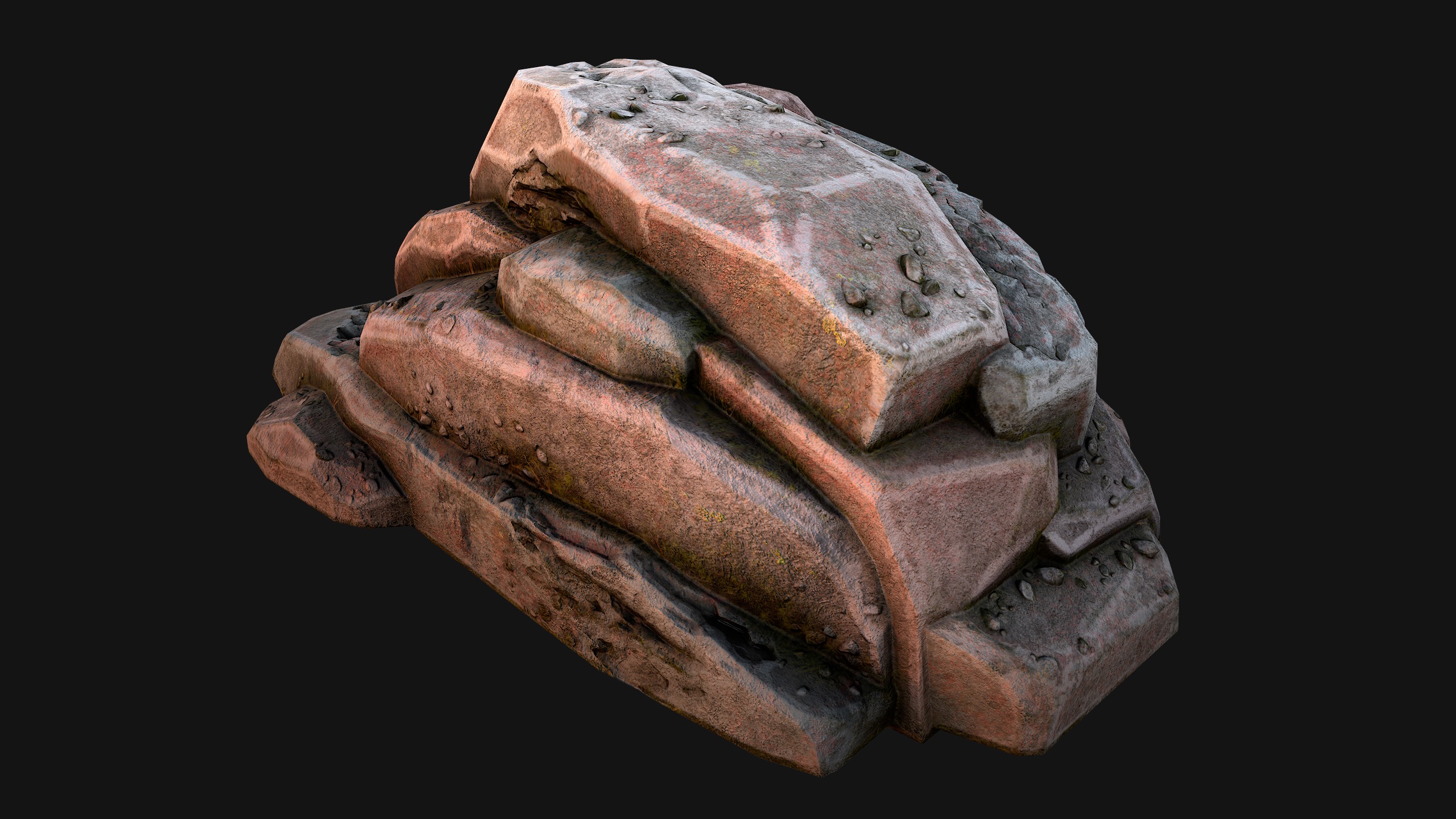 Rocks Stones Pebble Environment for Mine Low-poly 3D model_26