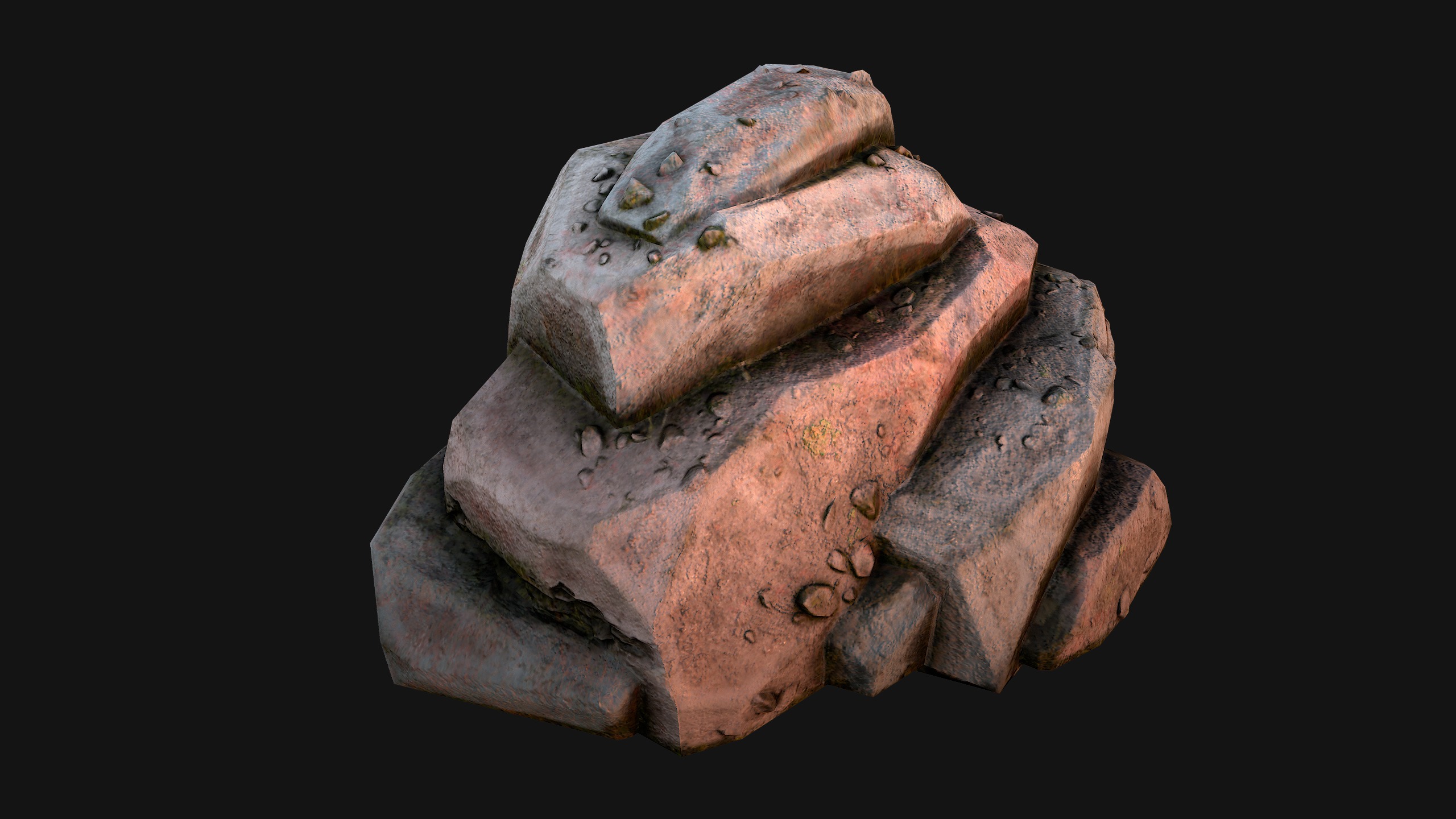 Rocks Stones Pebble Environment for Mine Low-poly 3D model_33