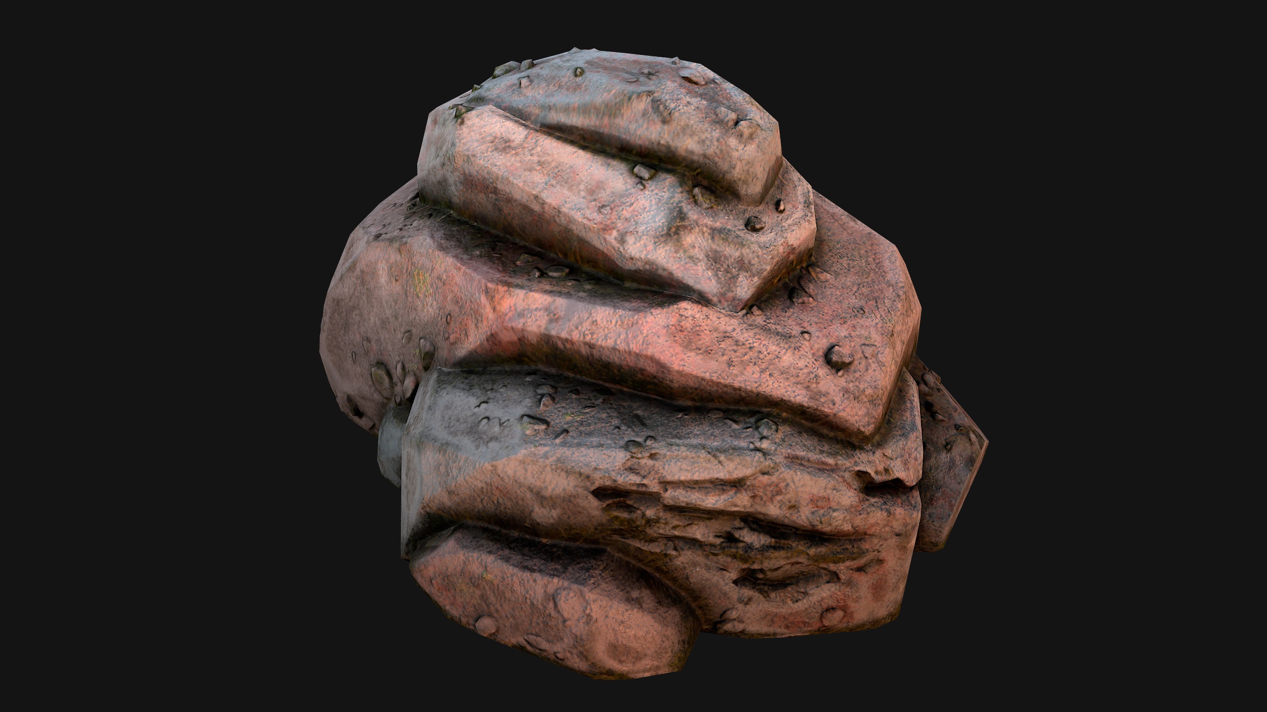 Rocks Stones Pebble Environment for Mine Low-poly 3D model_34