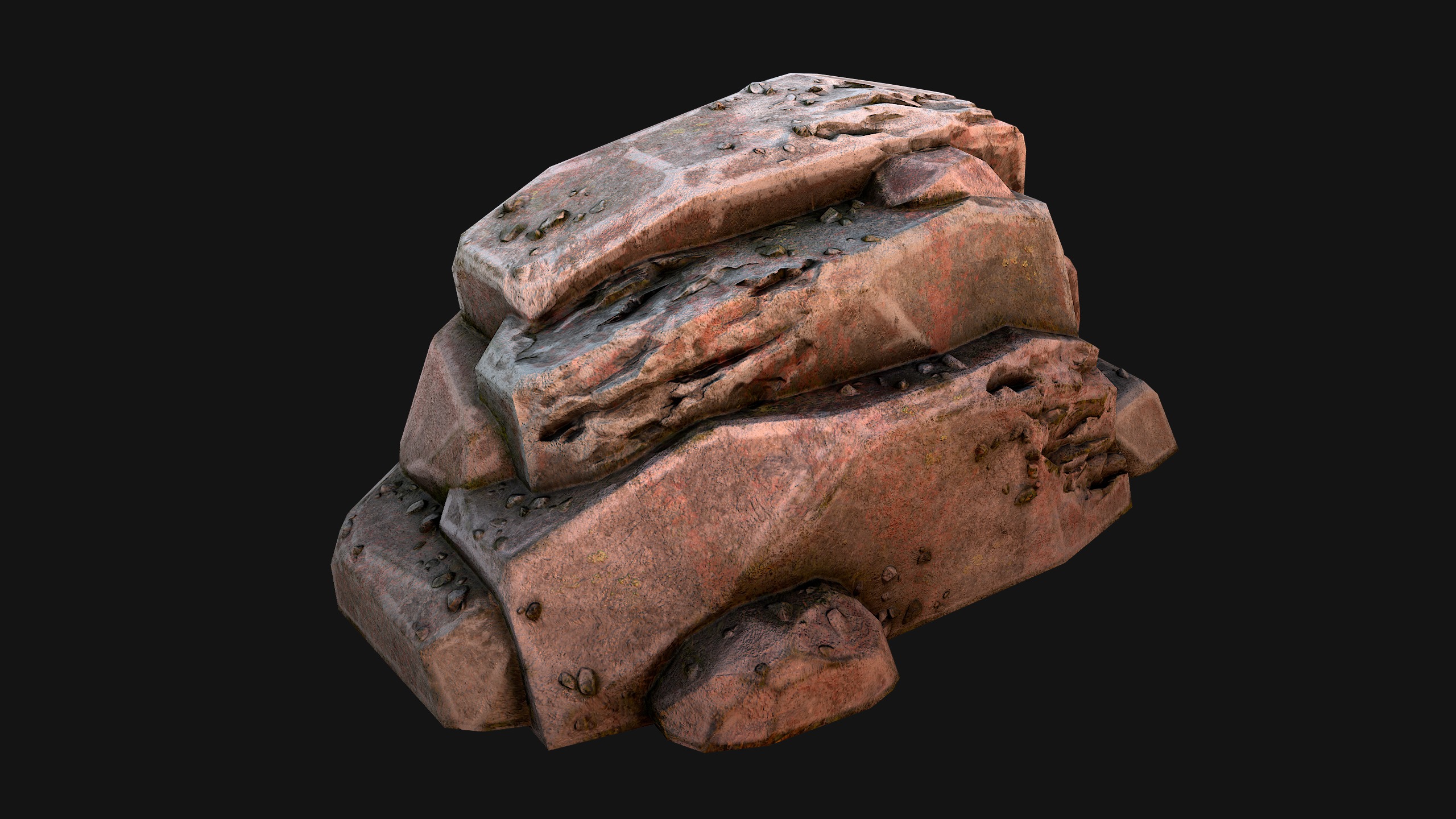 Rocks Stones Pebble Environment for Mine Low-poly 3D model_23