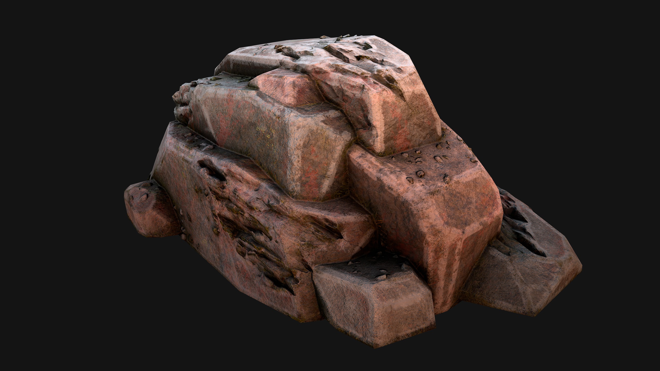 Rocks Stones Pebble Environment for Mine Low-poly 3D model_11