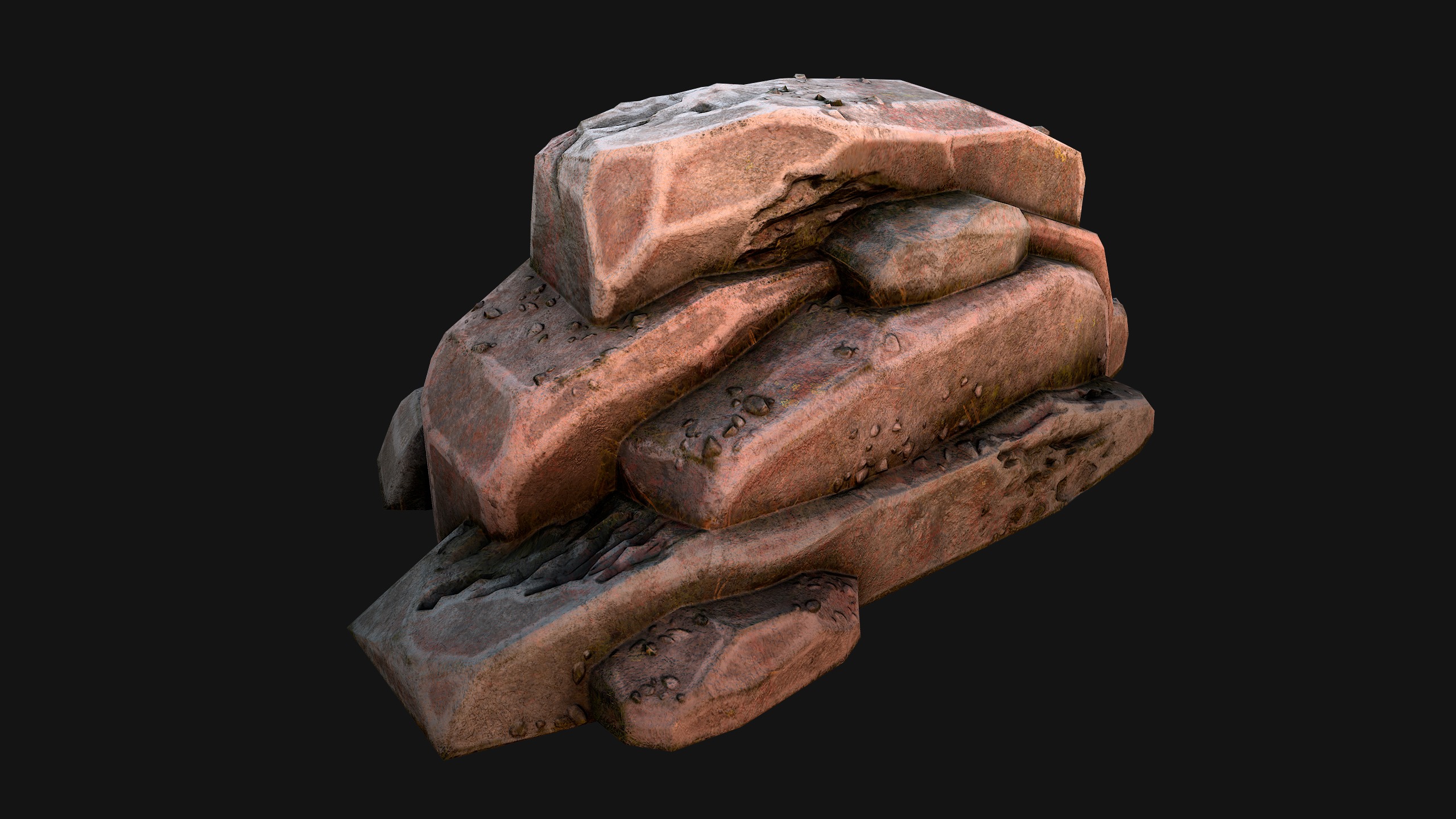 Rocks Stones Pebble Environment for Mine Low-poly 3D model_25
