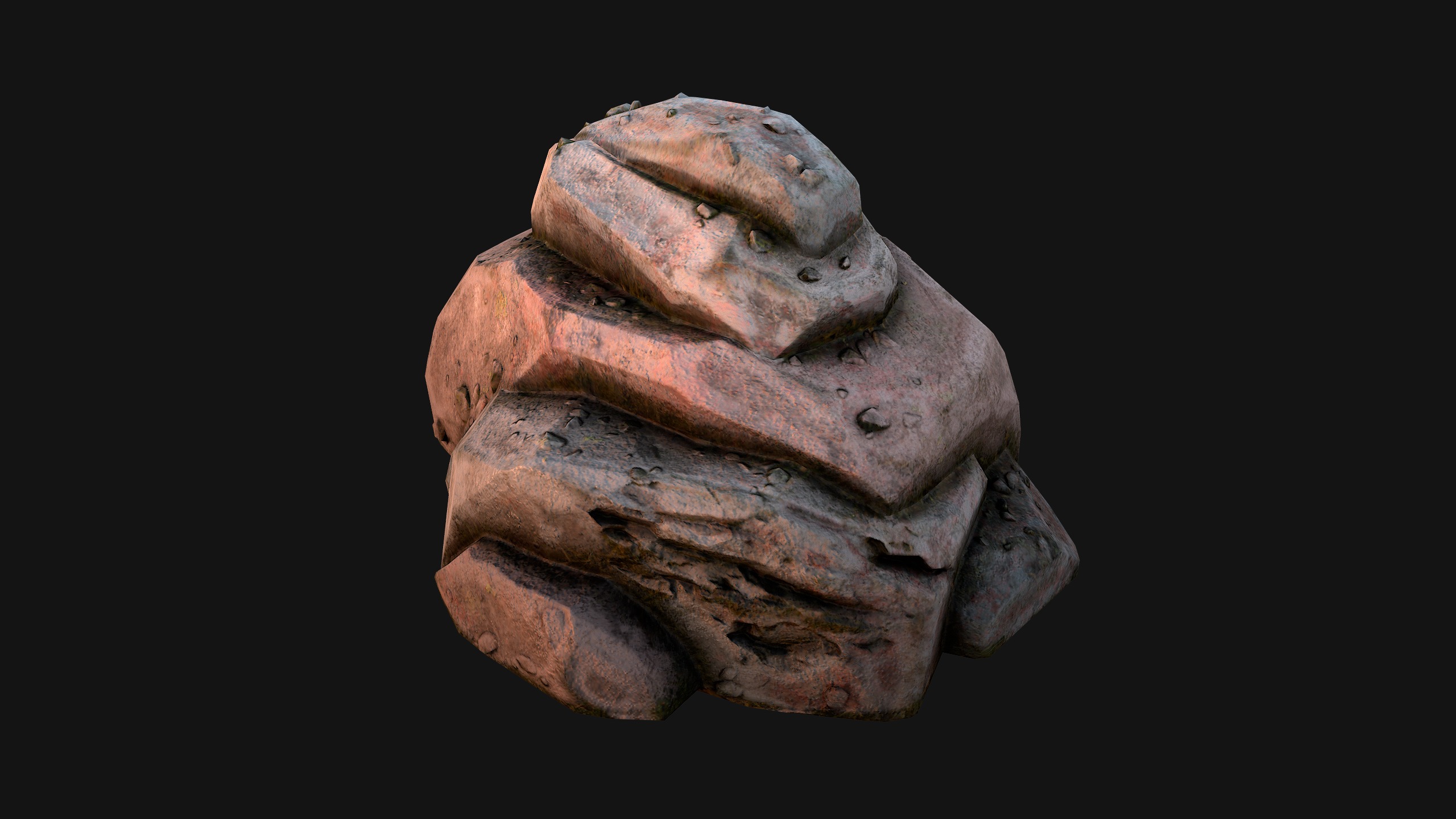 Rocks Stones Pebble Environment for Mine Low-poly 3D model_32