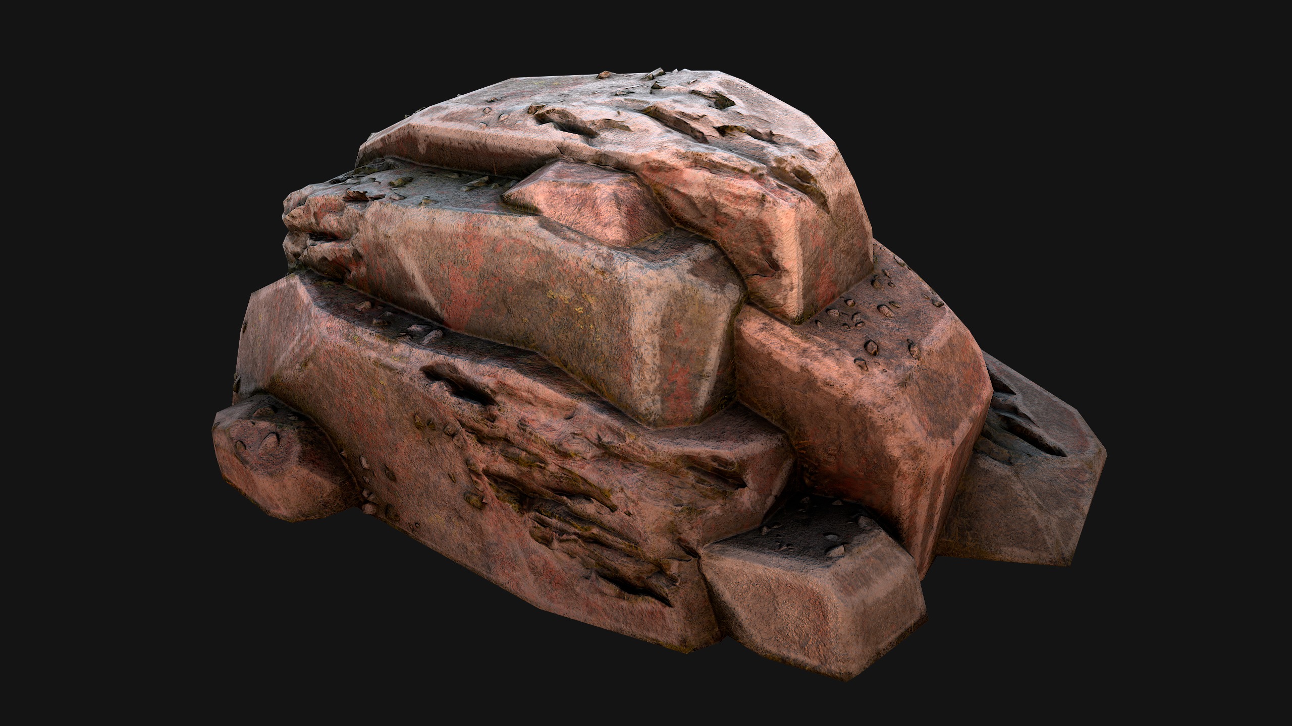 Rocks Stones Pebble Environment for Mine Low-poly 3D model_24