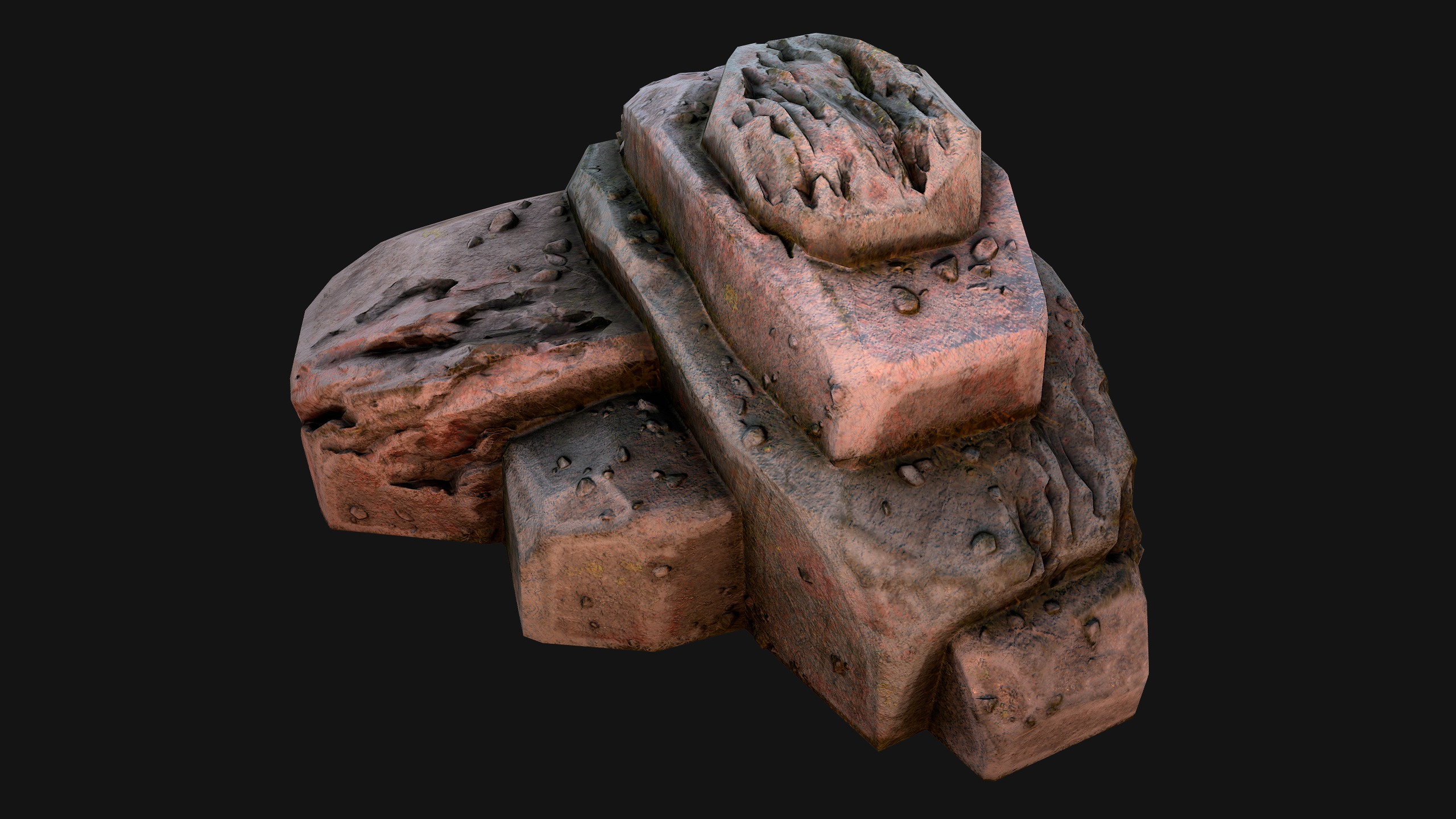 Rocks Stones Pebble Environment for Mine Low-poly 3D model_28