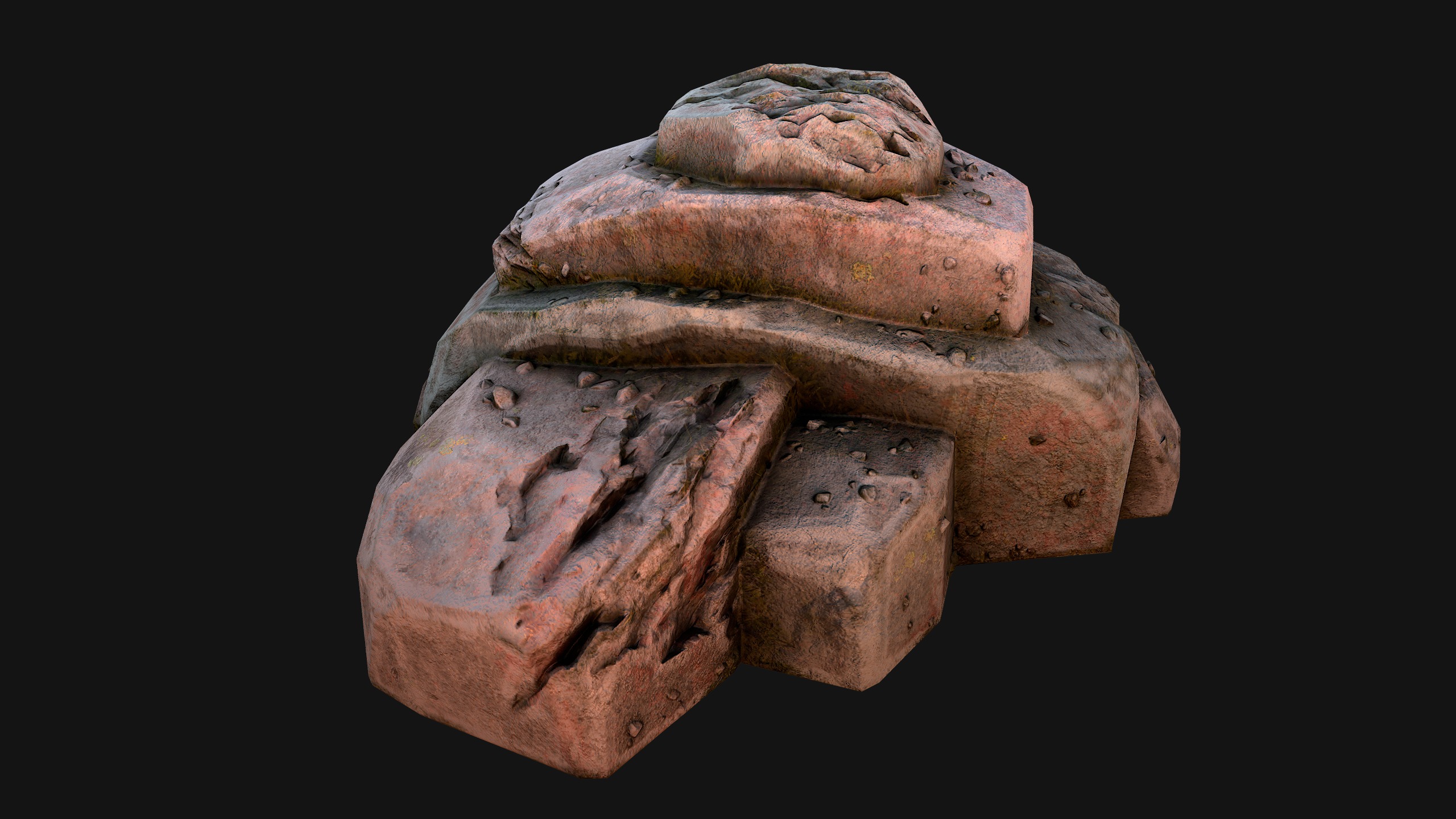 Rocks Stones Pebble Environment for Mine Low-poly 3D model_27