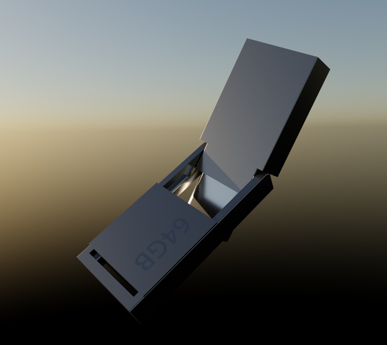 Xiaomi USB 64GB version Low-poly 3D model_5