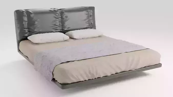 Bed in a modern minimalist design