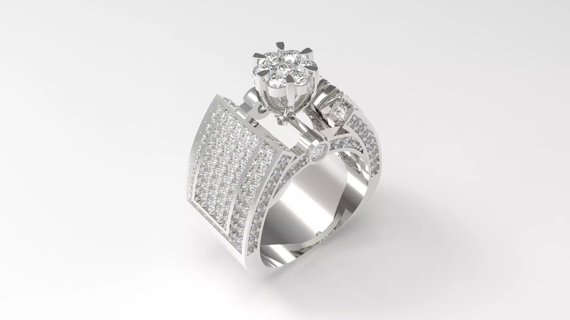woman solitaire ring fr0005 3D print model