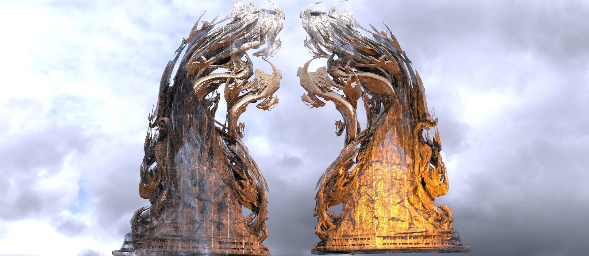 Arch stone Golden Gate 3D model_1