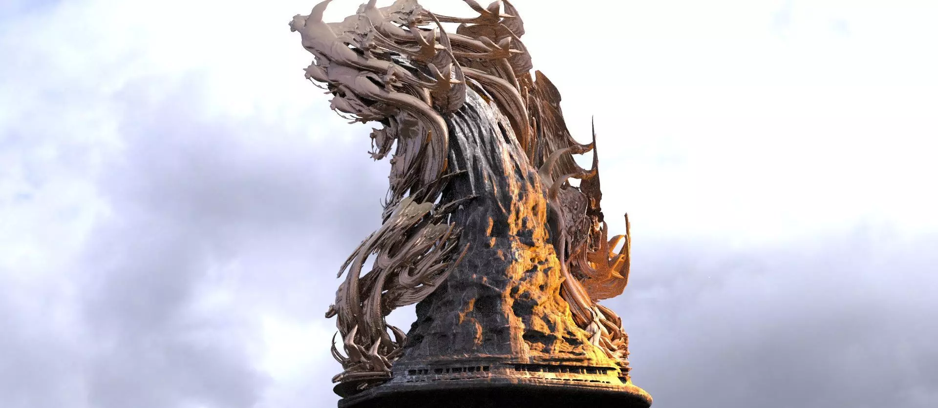  Hell wave stone crust 3D model_0