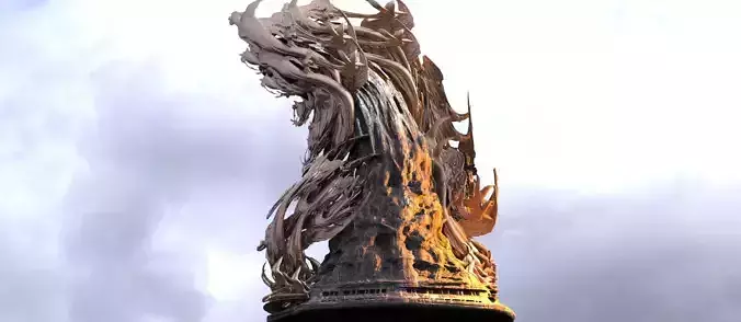  Hell wave stone crust 3D model
