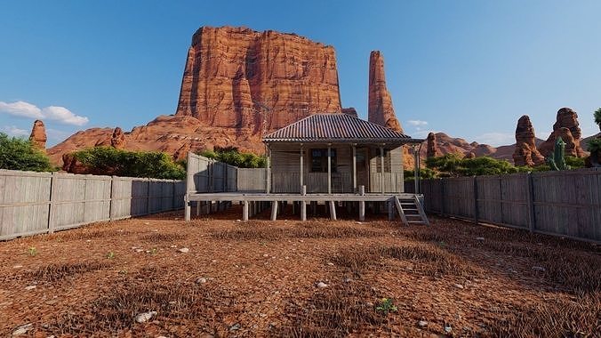 old house-Old Abandoned House  3D model 6