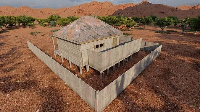 old house-Old Abandoned House  3D model 4