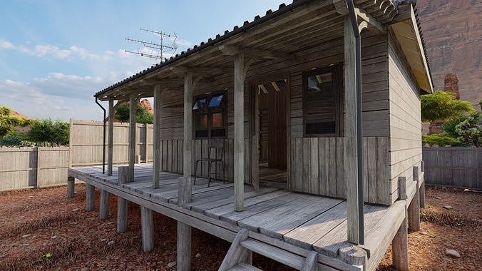 old house-Old Abandoned House  3D model 3