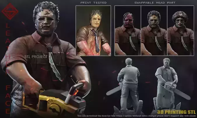 Leather Face 3D print model