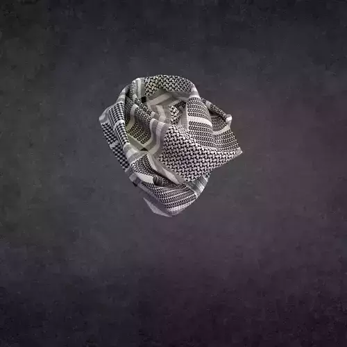 Classic Keffiyeh Scarf Low-poly 3D model