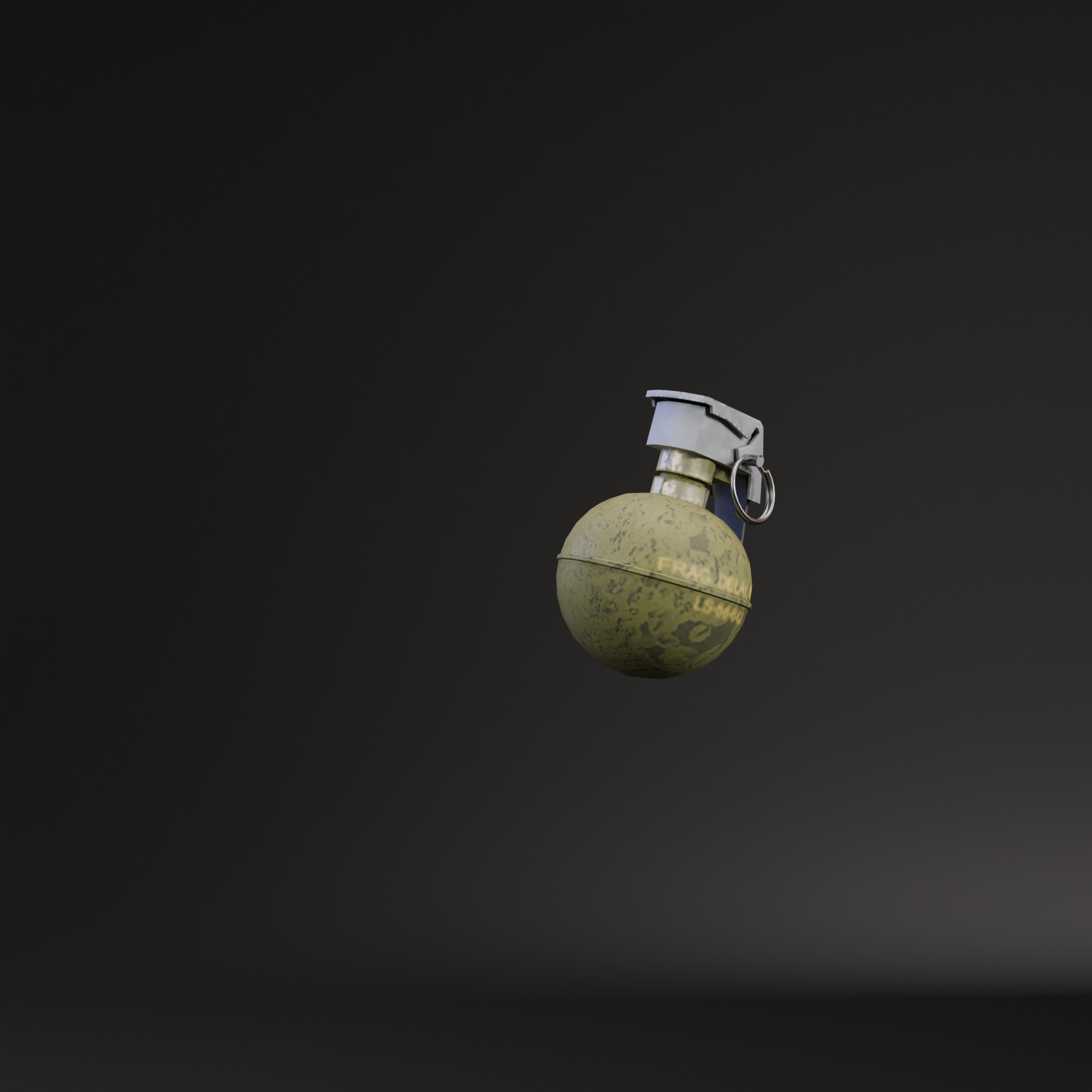 Fragmentation Grenade M24 Low-poly 3D model_1
