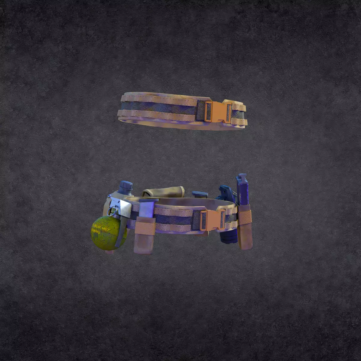 Fragmentation Grenade M24 Low-poly 3D model_0