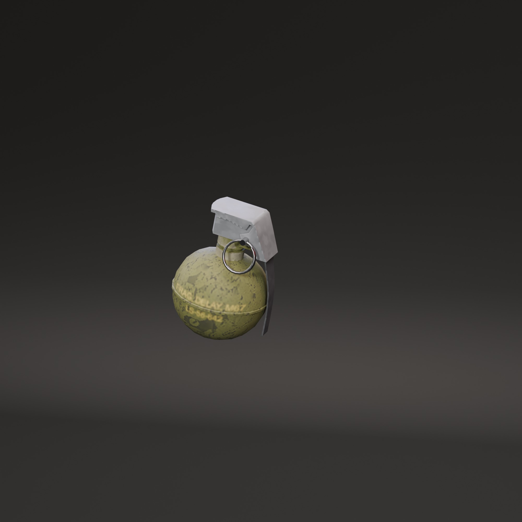Fragmentation Grenade M24 Low-poly 3D model_4