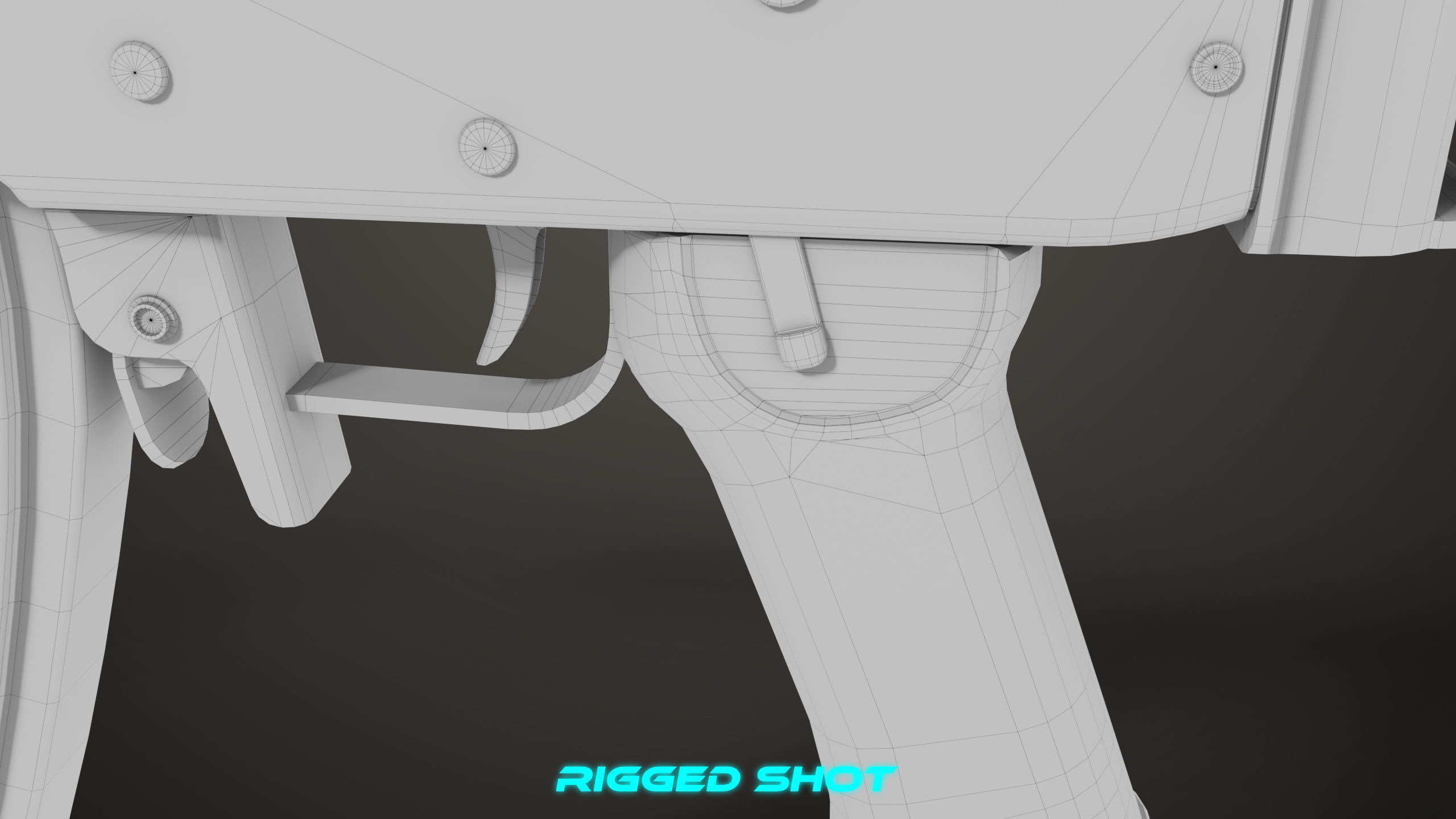 Machine Gun 13 Wood Handle All PBR Unity UE Textures Low-poly 3D model_56