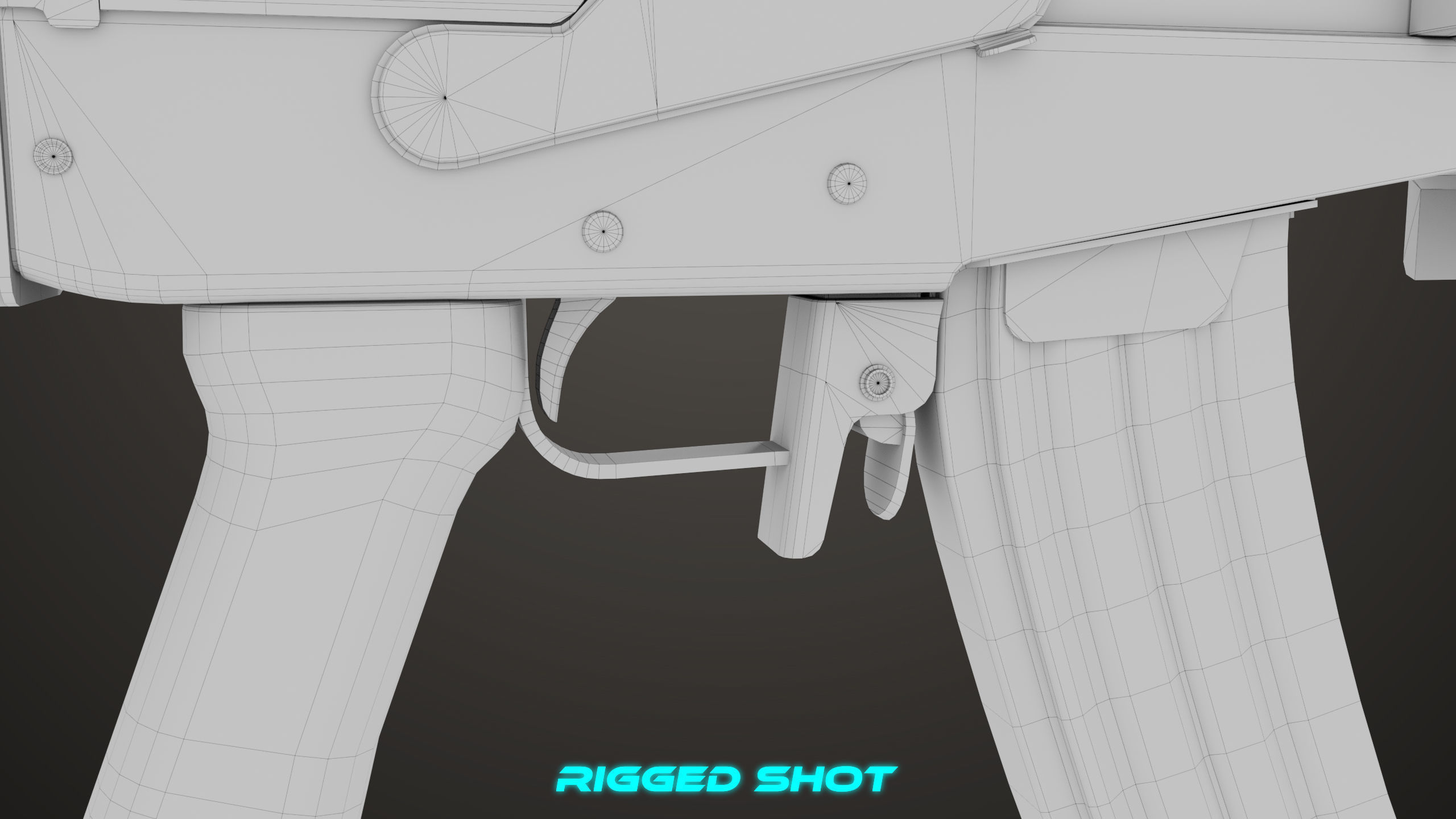 Machine Gun 13 Wood Handle All PBR Unity UE Textures Low-poly 3D model_52