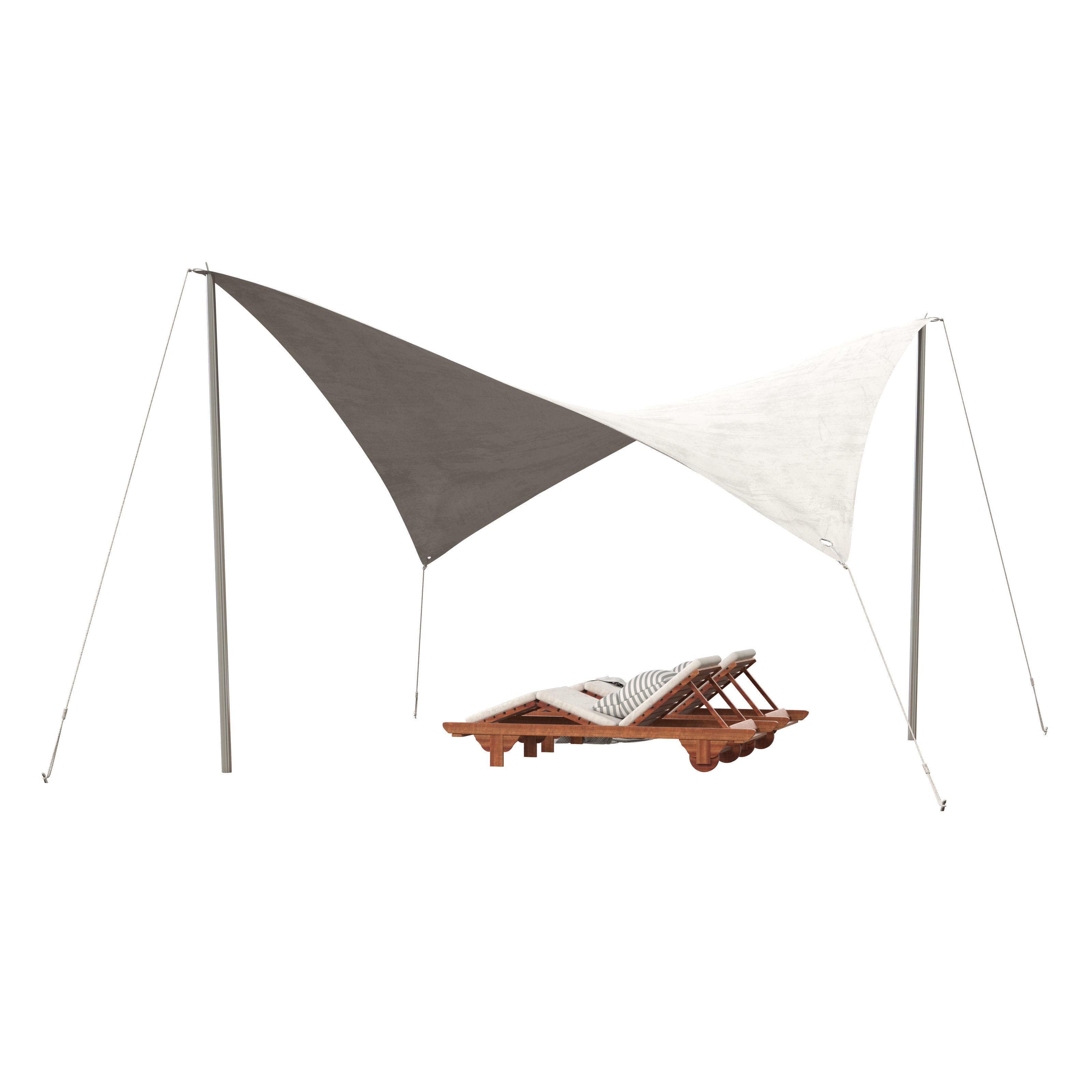 manta rhomboidal sail and chelsea sunlounger 3D model_1