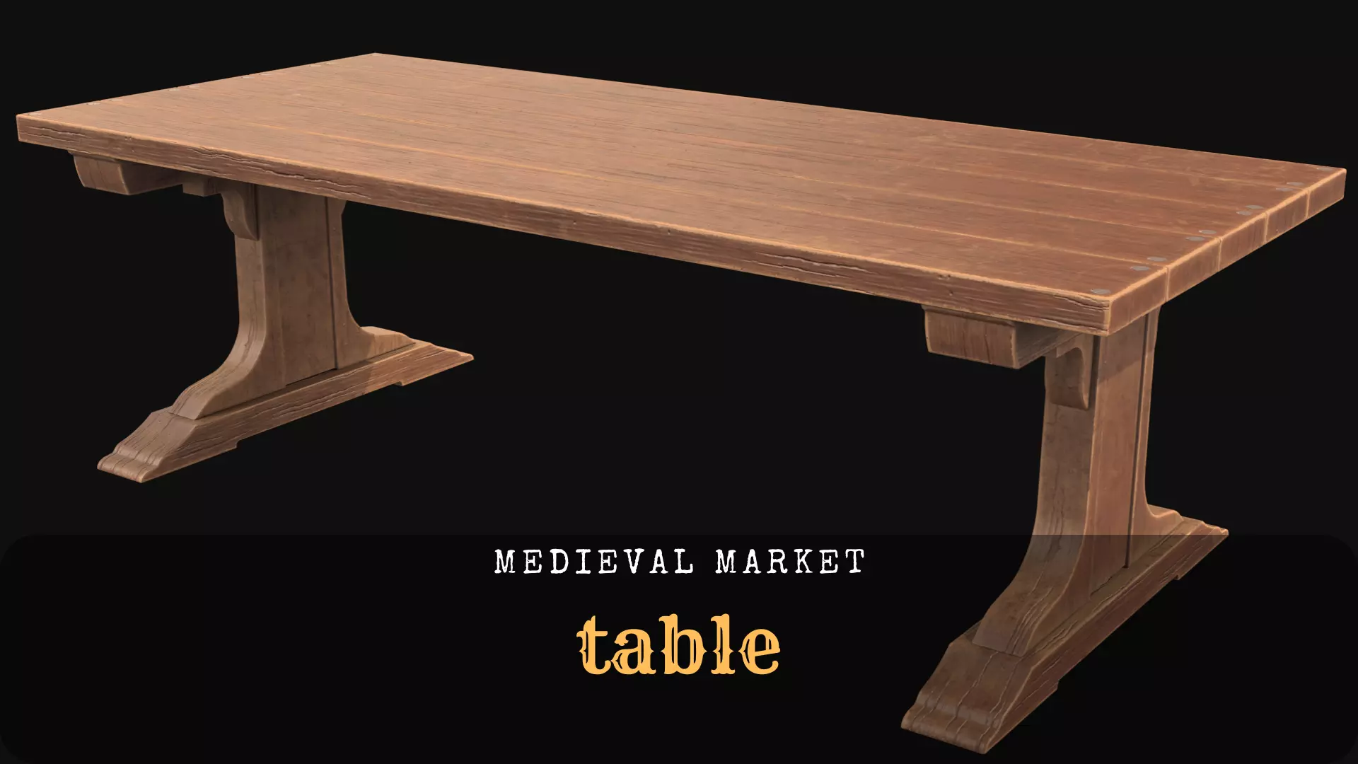 Medieval Market-Table Free 3D model
