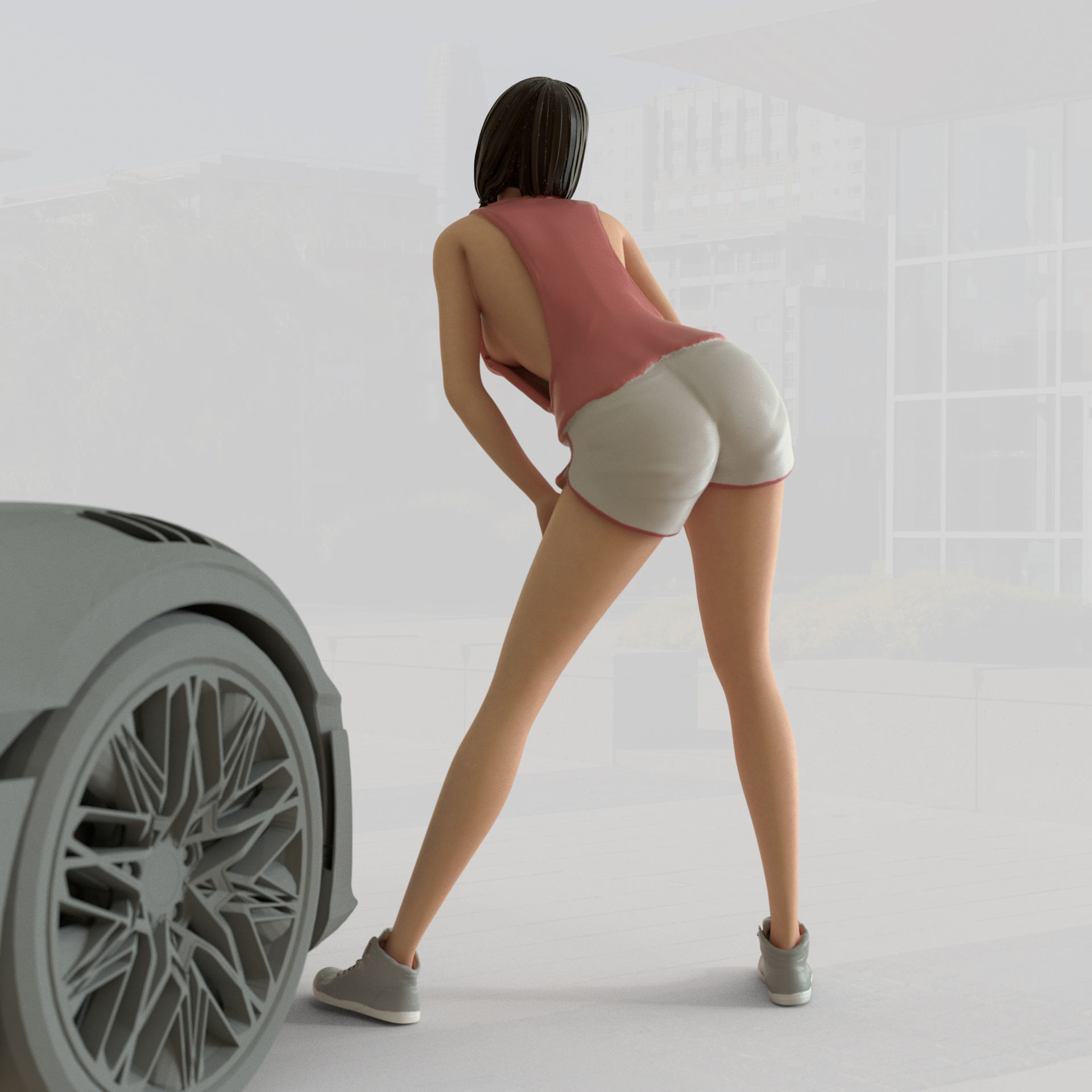 PG girl pack - Car model - PG - Pretty - Ready for 3D print 3D print model_10