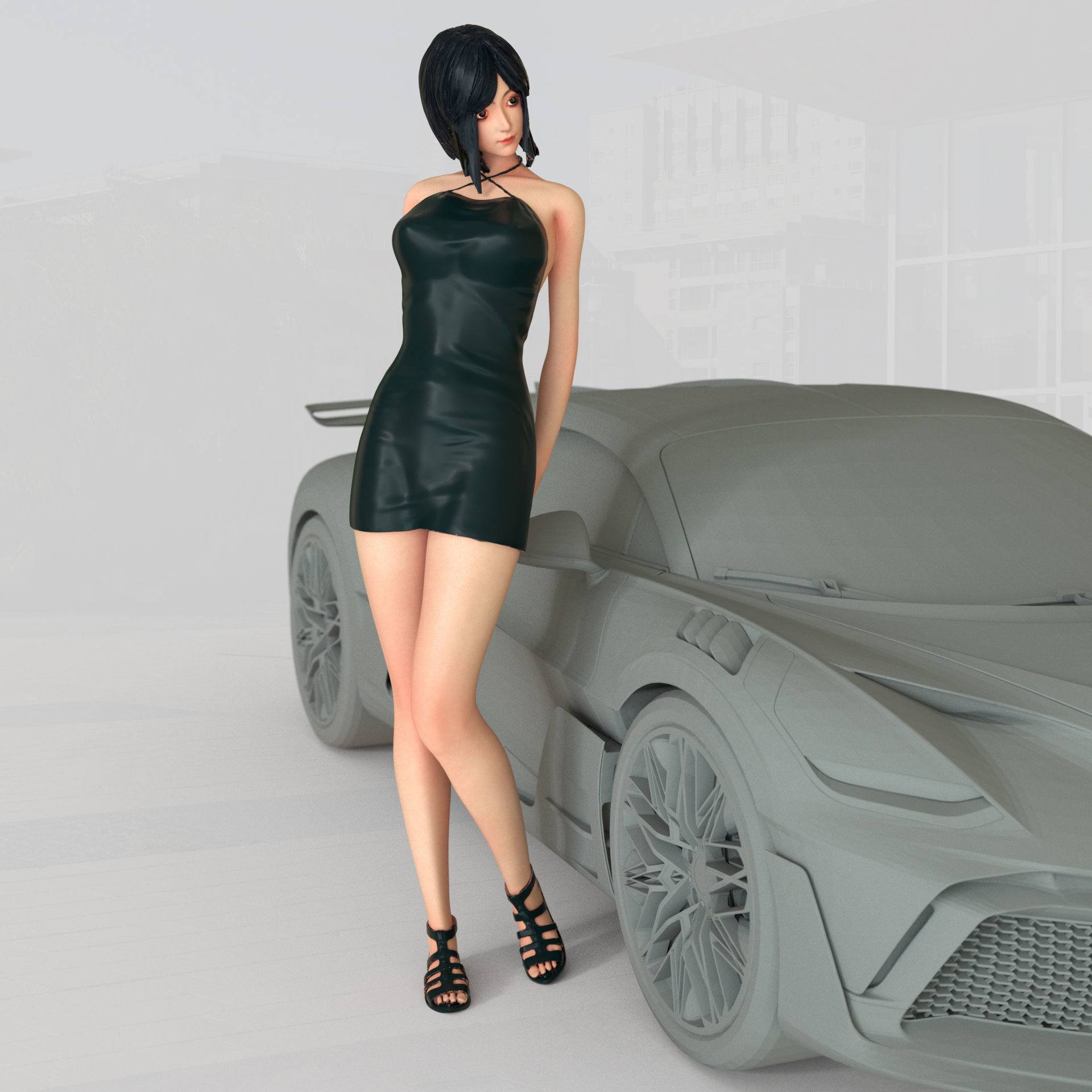 PG girl pack - Car model - PG - Pretty - Ready for 3D print 3D print model_12