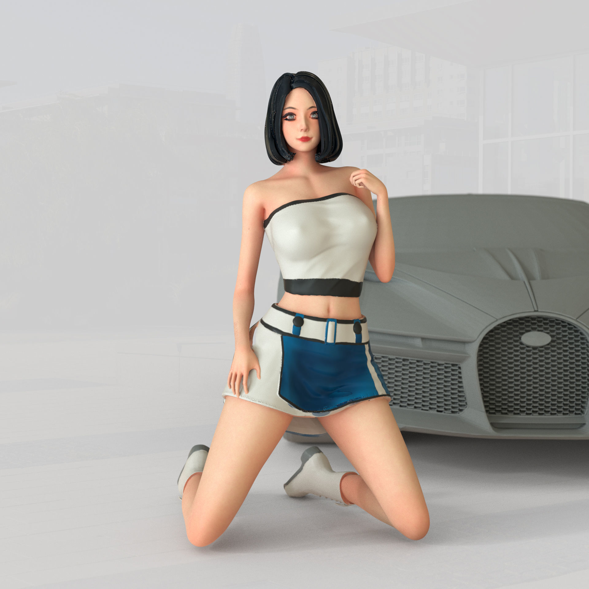 PG girl pack - Car model - PG - Pretty - Ready for 3D print 3D print model_16