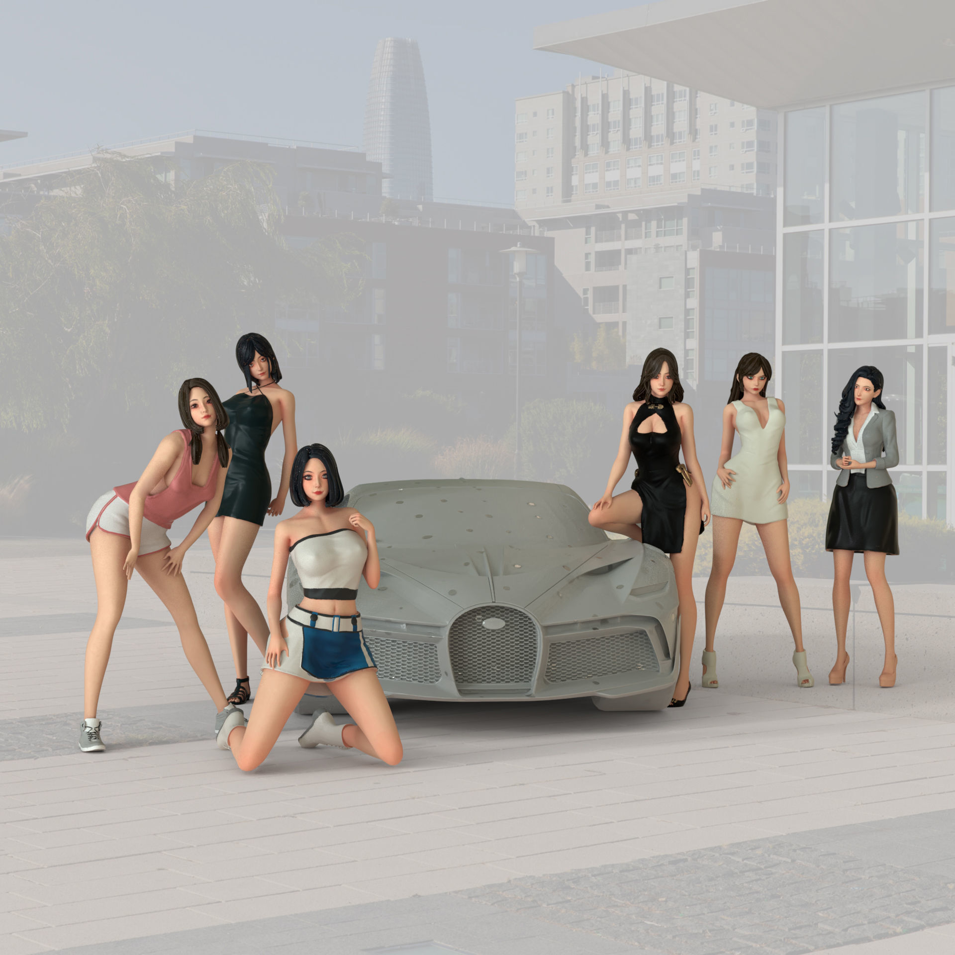 PG girl pack - Car model - PG - Pretty - Ready for 3D print 3D print model_17