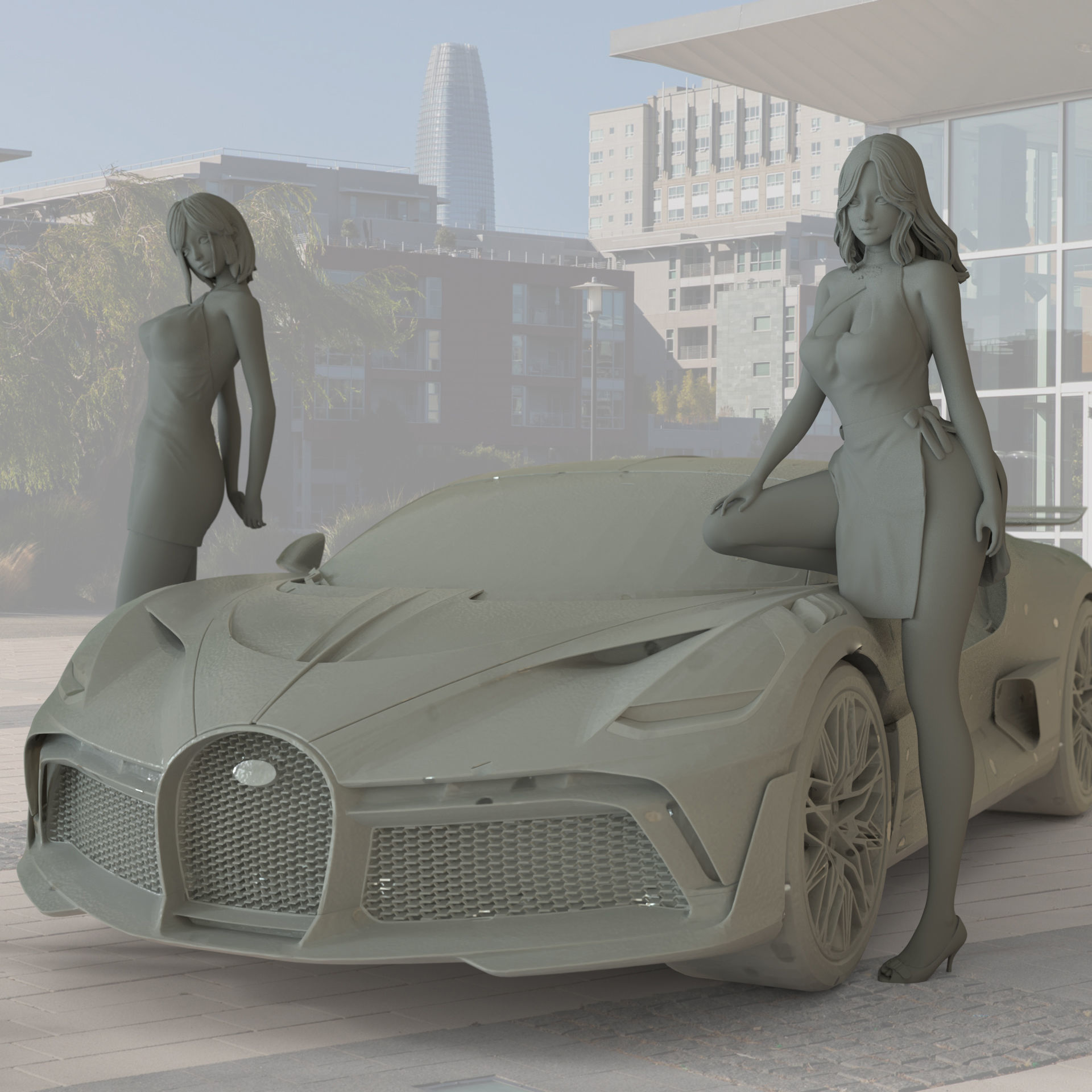 PG girl pack - Car model - PG - Pretty - Ready for 3D print 3D print model_30