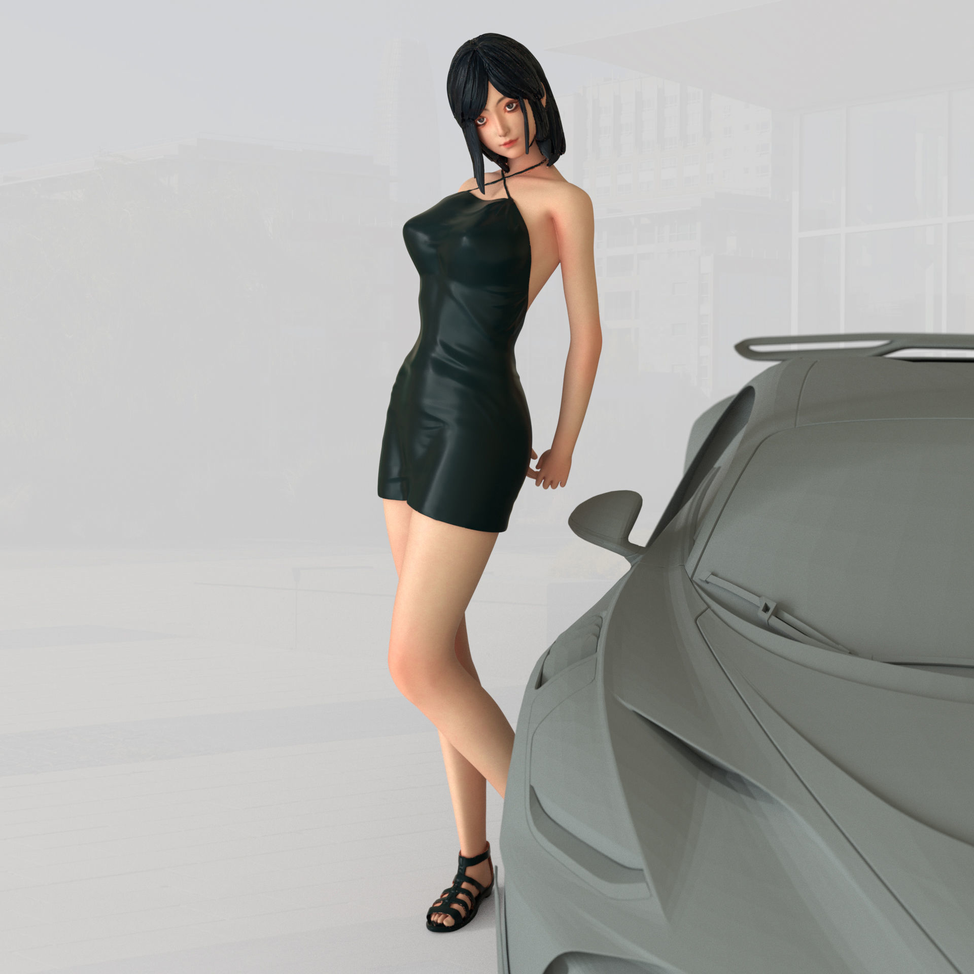 PG girl pack - Car model - PG - Pretty - Ready for 3D print 3D print model_13