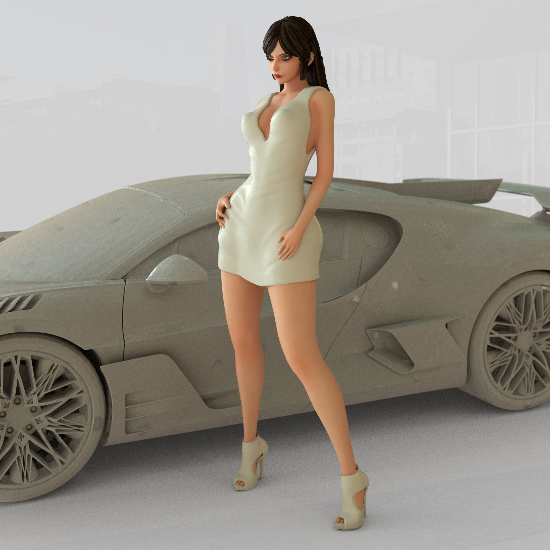 PG girl pack - Car model - PG - Pretty - Ready for 3D print 3D print model_4