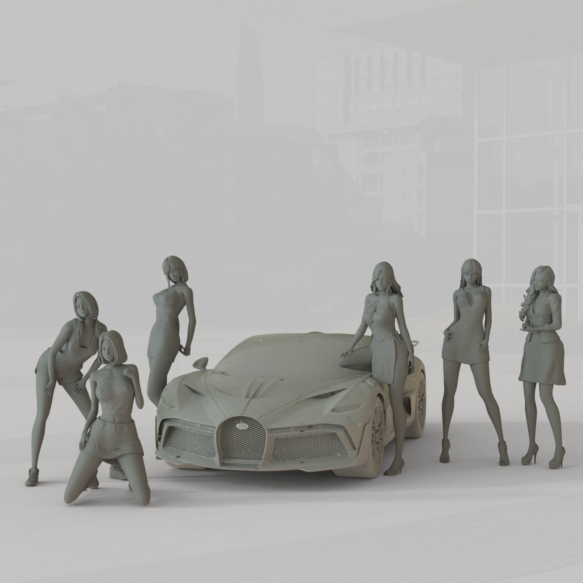 PG girl pack - Car model - PG - Pretty - Ready for 3D print 3D print model_33
