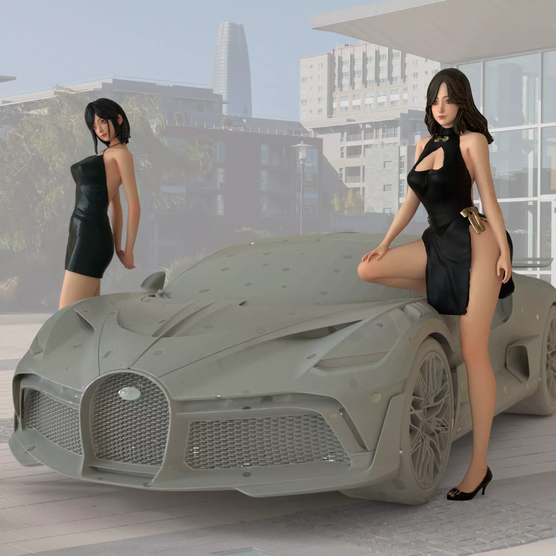 PG girl 01 - Car model - PG - Pretty - Ready for 3D print Free 3D print model_0
