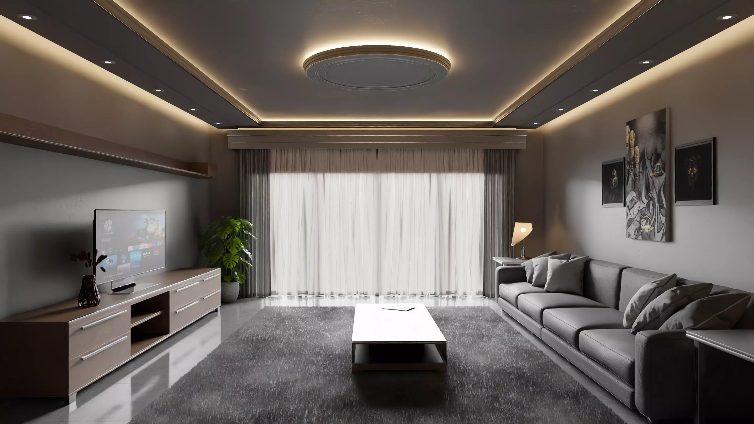 Living Room Apartments Interior 3D model