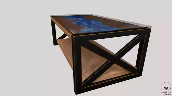 Computer table free 3D model | CGTrader