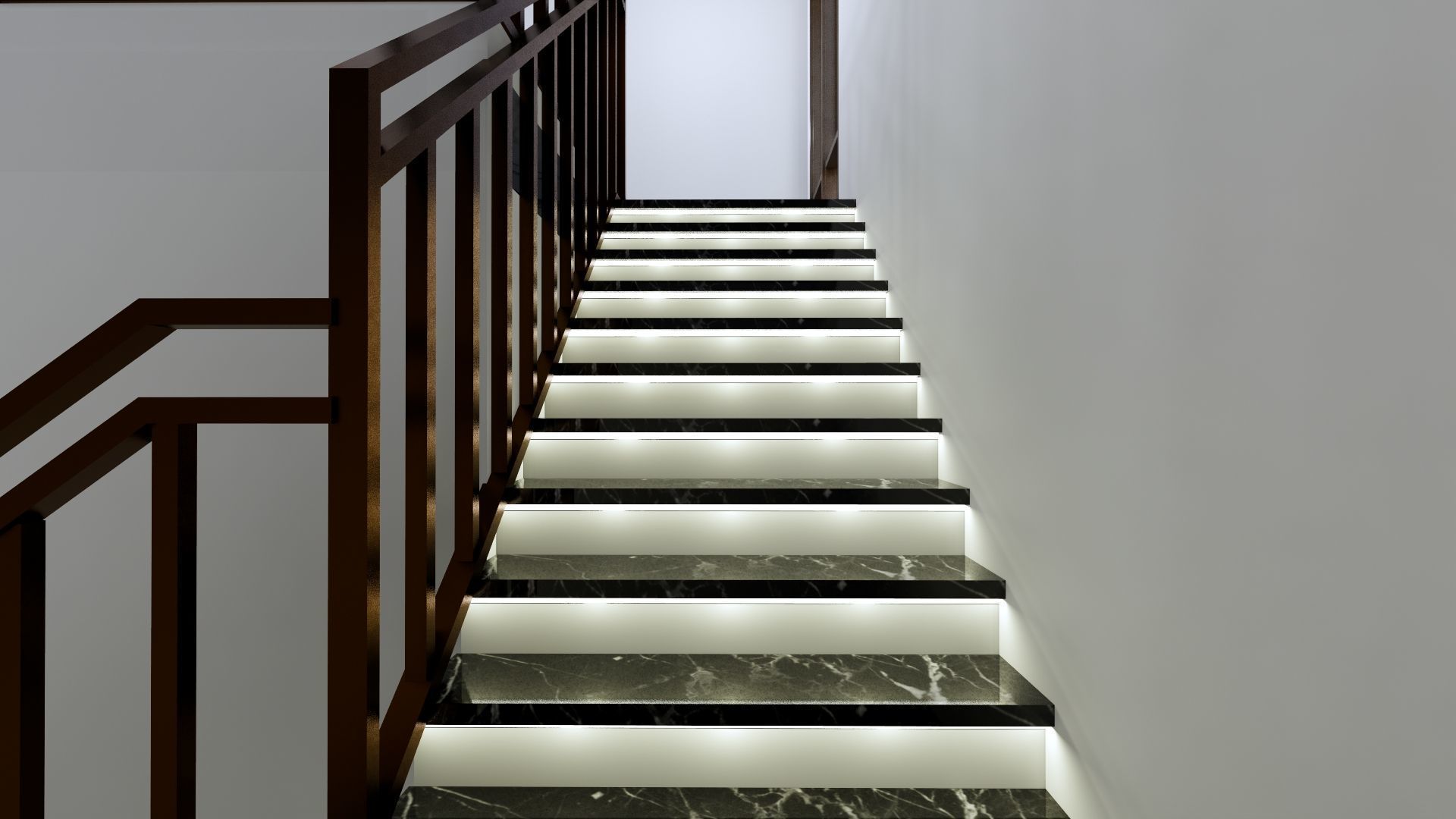 Luxury 2 floor House design with wooden House for reception 3D model_78