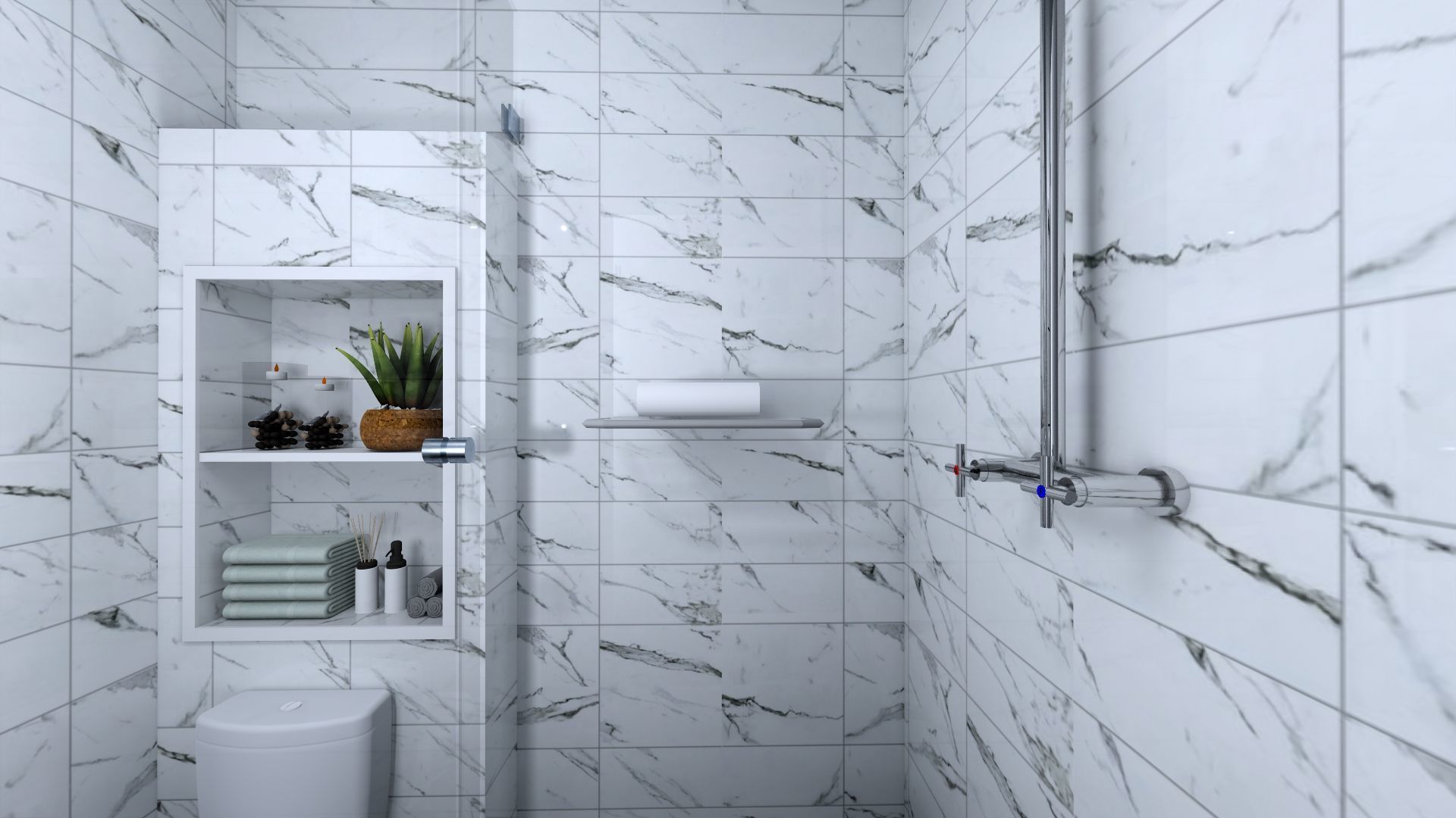 Luxury 2 floor House design with wooden House for reception 3D model_76